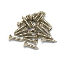 20 Slotted Nickel Pickguard Screws for 50s Fender Tele/Strat/Bass GS-0014-001
