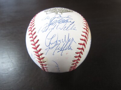 2003 NEW YORK Yankees Team Signed World Series Ball PSA Derek