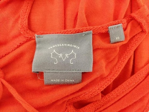 Blusa Top Bohemia Naranja XS De Vanessa Virginia Con Simetría Chic - Imagen 5 de 5