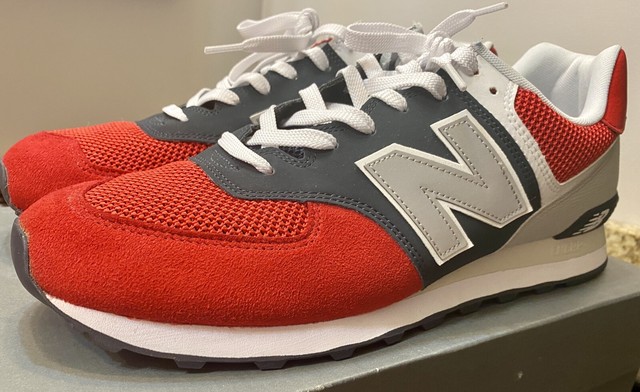 New Balance 574 Pebbled Sport Team Red 