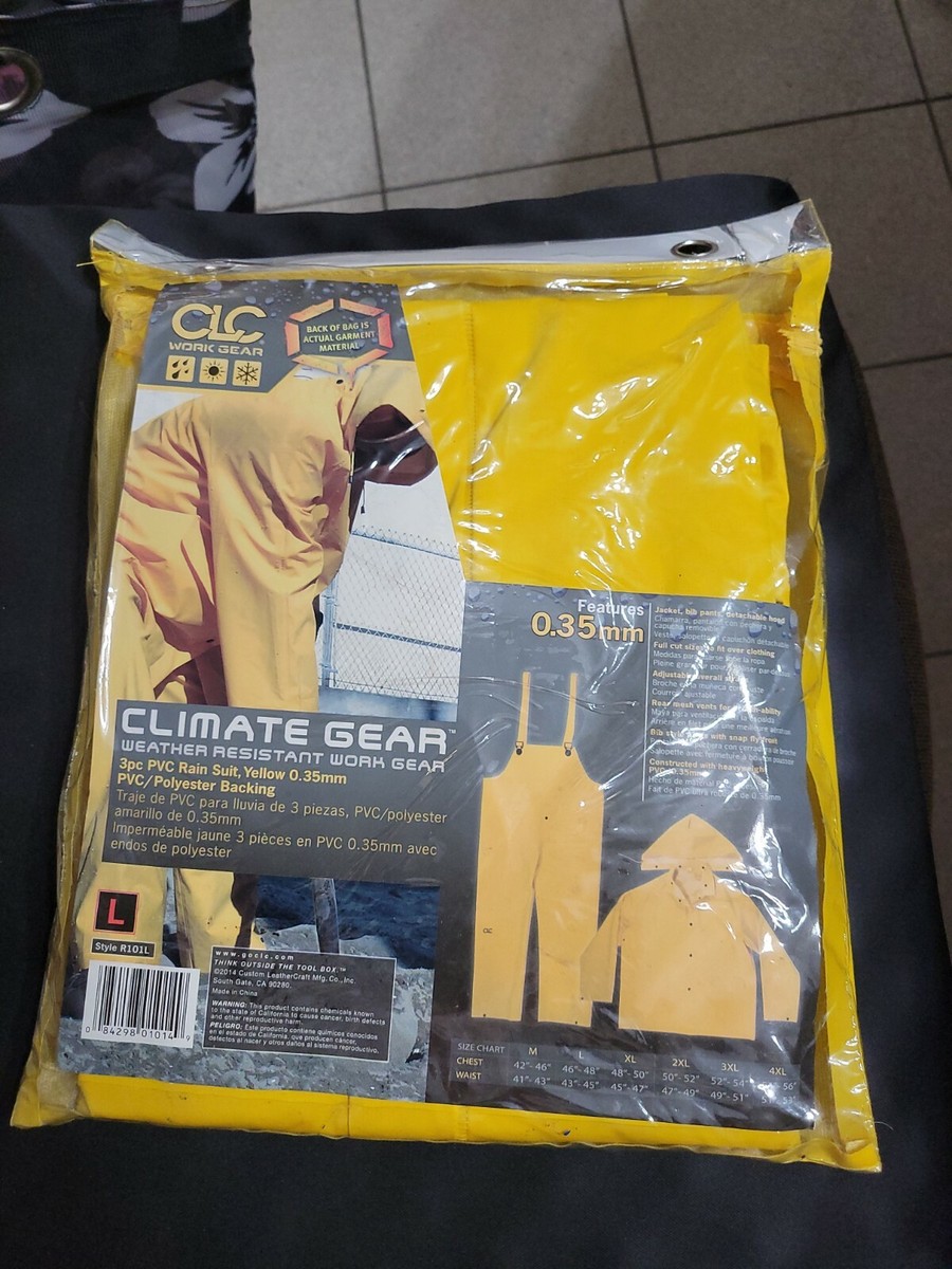 CLC Climate gear Weather Resistant Work Gear 3pc Rain Suit