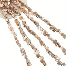 1box 5 Strands Natural Freshwater Shell Beads Strands AB color Nuggets Peru