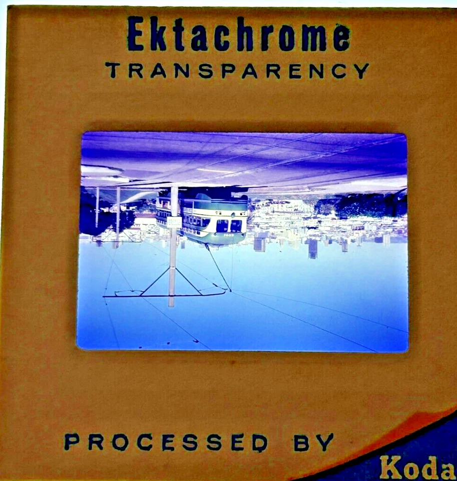 San Francisco Trolley Skyline MUNI cerca de la iglesia / 20th 35mm diapositiva Foto 3 de 3