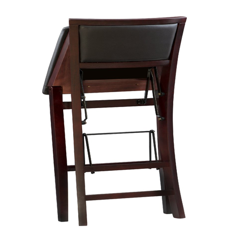 FOLDING COUNTER BAR STOOL Padded Brown Multiple Sizes - Picture 10 of 14