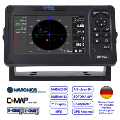AIS Class B Transponder Kartenplotter Chartplotter NMEA2000 ONWA KP-27A N2K