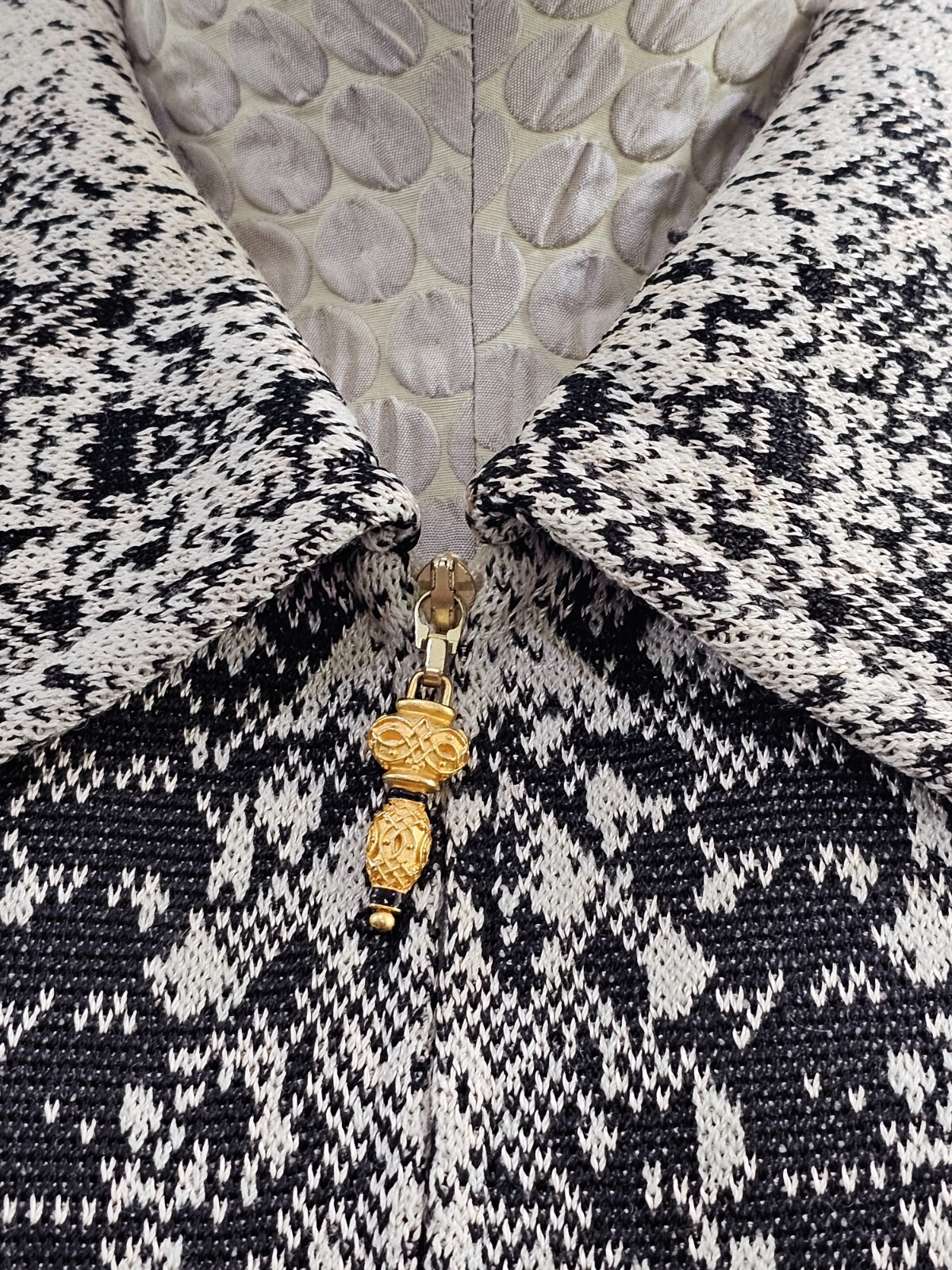 St. John Black White Knit Python Pattern Blazer J… - image 4