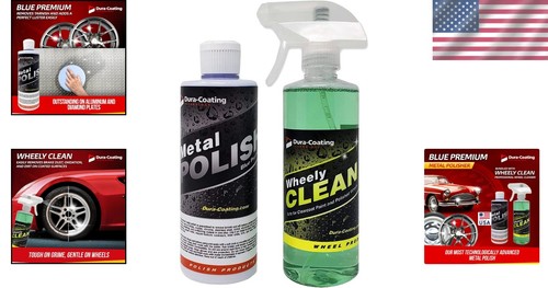 Easy-to-Use 16oz Metal Polish with 16oz Wheel Cleaner - Perfect for Car Owners - Picture 2 of 10
