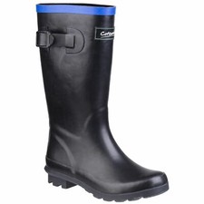 Image of Cotswold Childrens wellingtons Fairweather Junior boots Black Blue Rubber