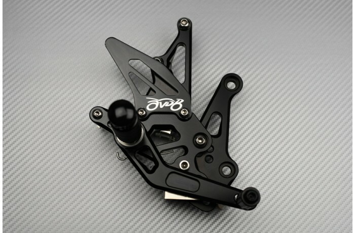 Commandes reculées noires pour KAWASAKI Z1000 2017-2021