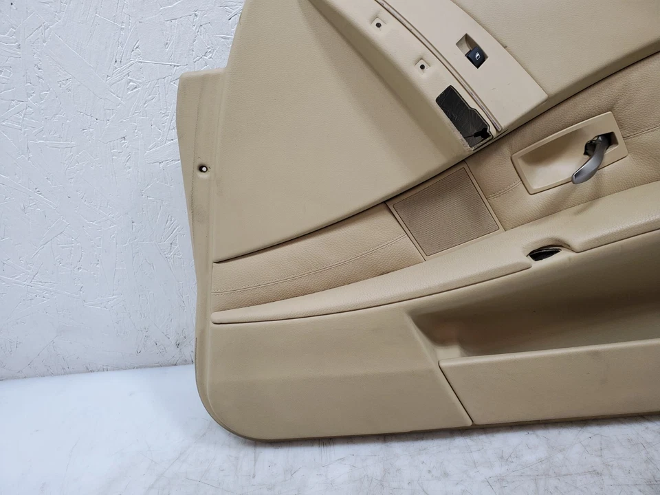 ✅ 04-07 OEM BMW E60 porta frontal do passageiro cartão painel acabamento couro Dakota bege - Imagem 4 de 4