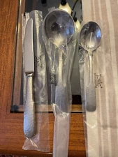 3pc New Towle HAMMERSMITH 18/8 Stainless SERVING Spoon / Ladle Knife & Spoon