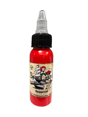 (565,67 /L) SAILOR JERRY FEUERROT 30ml - INKgrafiX  TATTOO FARBE VEGAN ROT NEU D