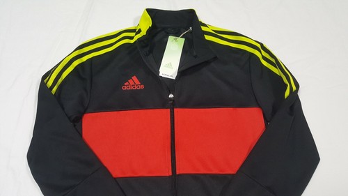 Adidas Mens Tiro Track Jacket Black / Vivid Red / Acid Yellow GN5546 | eBay