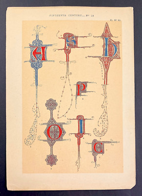 Alphabet Buchstaben 15. Jahrhundert aus spanischer Handschrift im British Museum