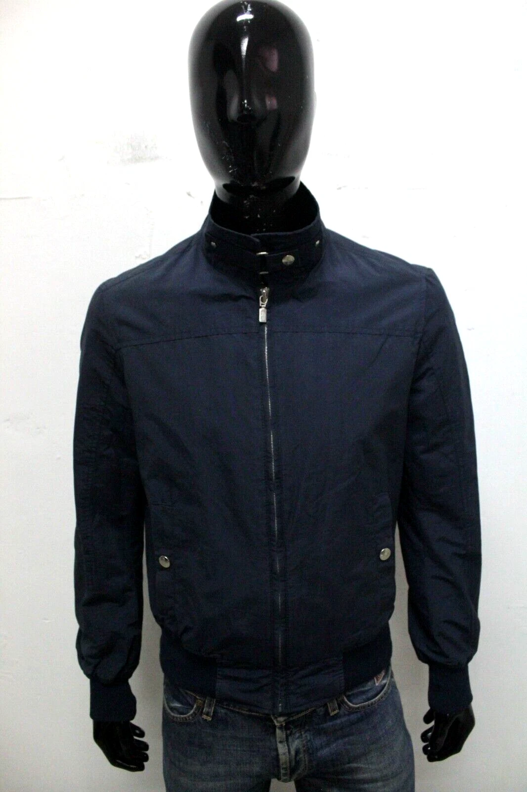 Refrigue Jacket Size M Men Blue Mid-Season Jacket Logo