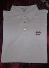 PETER MILLAR SUMMER COMFORT Polo Shirt BALTUSROL GOLF CLUB XL White BLEM READ 