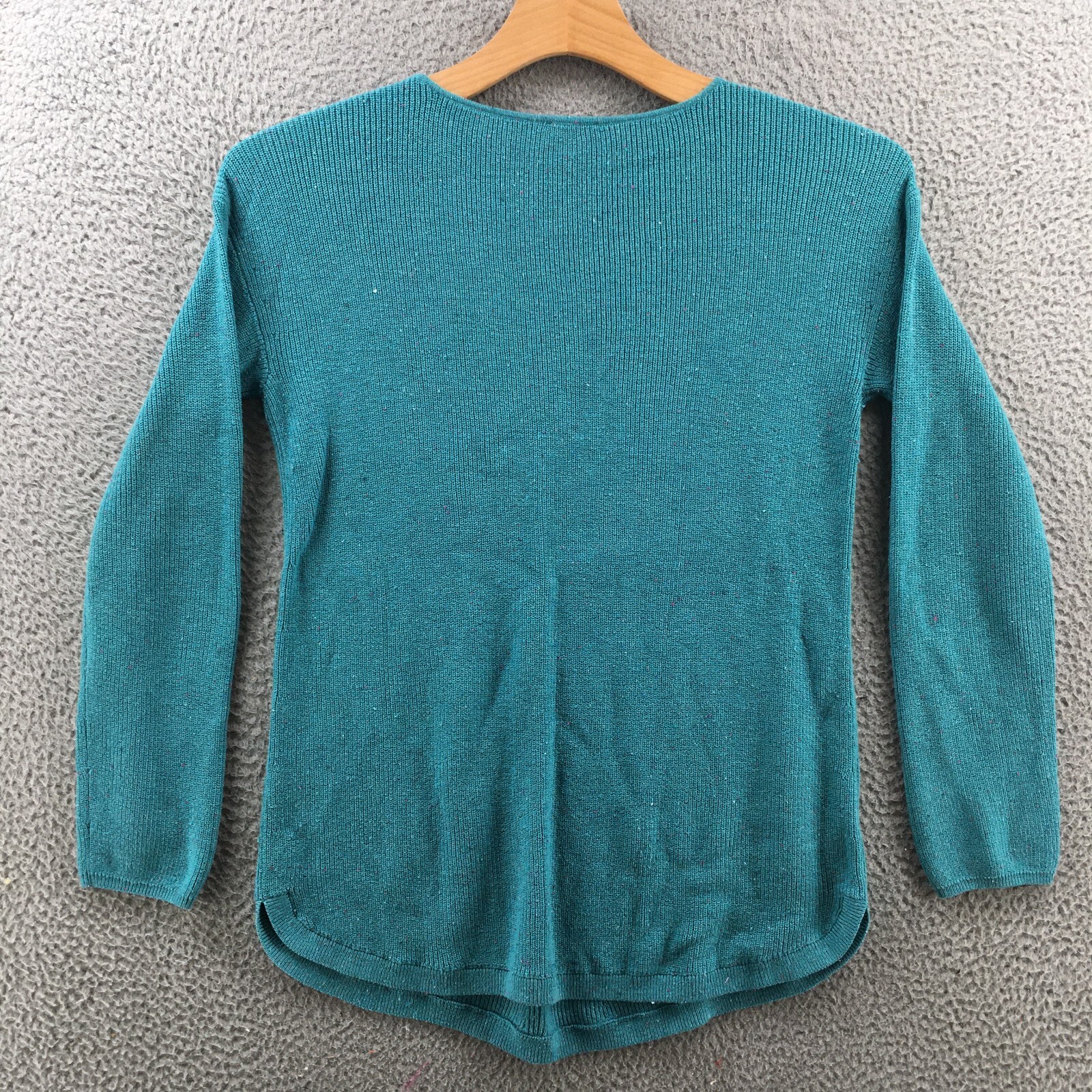 Talbots Sweater Womens Small Solid Blue Knitted L… - image 7