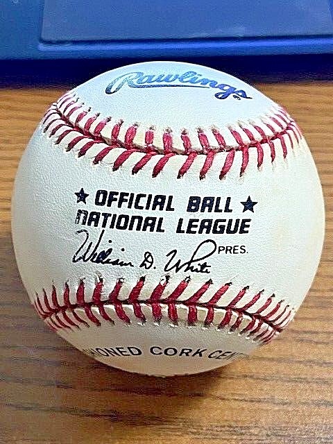 HANK AARON 4 SIGNED AUTOGRAPHED ONL BASEBALL! Braves! HOF! 755