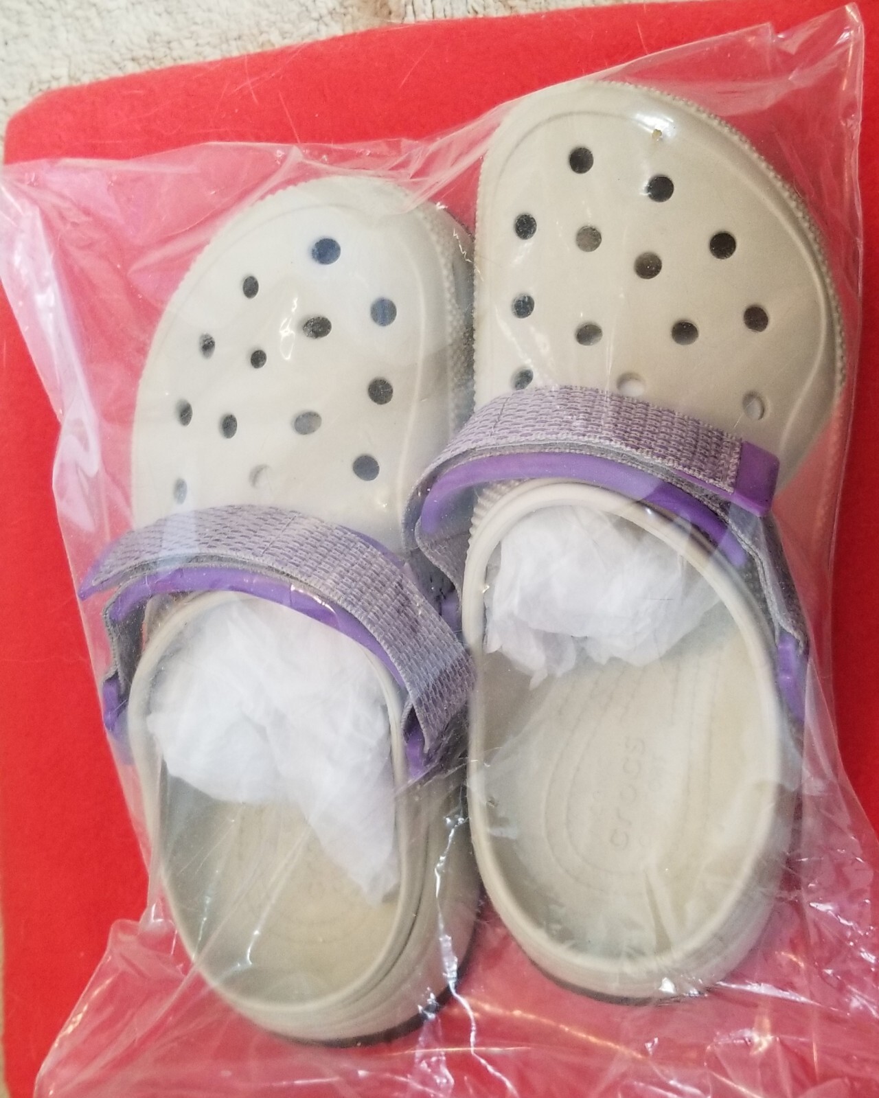 Crocs Hiker XScape Clog Bone / Lilac Purple Strap