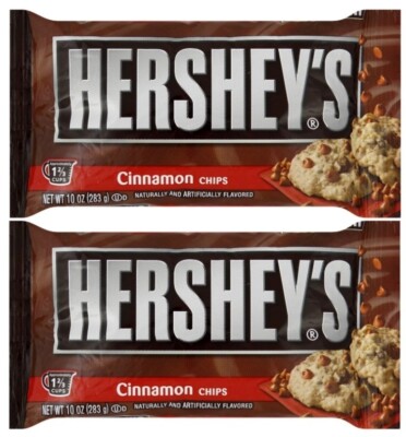 Hershey's Cinnamon Baking Chips, 10 Ounces (2 Bags) Packaged with Ice Pack