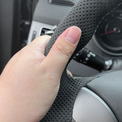 Steering Wheel Suede Leather Cover Trim For BMW M Sport 1 3 Series E82 E87 E90 - Picture 8 of 18