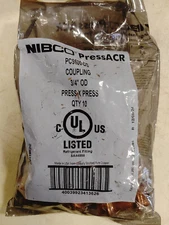 (10-Pk) NIBCO PressARC PC9600-DS Coupling 3/4" OD Press X Press 900119RPC (Z3B)