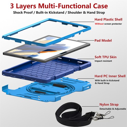 Für Samsung Galaxy Tab A9 Plus A9+ A8 A7 Lite Hülle Robust Stoßfest Cover - Bild 38 von 61