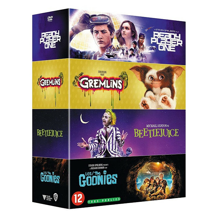 Le Goonies +Gremlins+Beetlejuice+ Ready Player One Cofanetto DVD Nuova