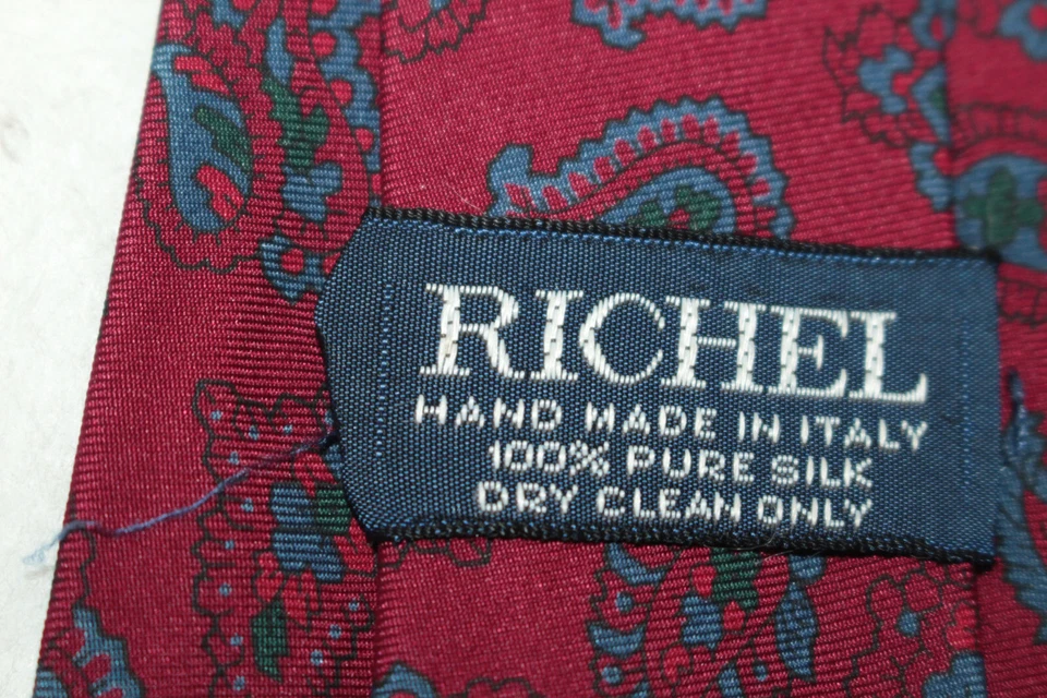 Gravata de seda RICHEL feita na Itália F64951 - Imagem 4 de 4