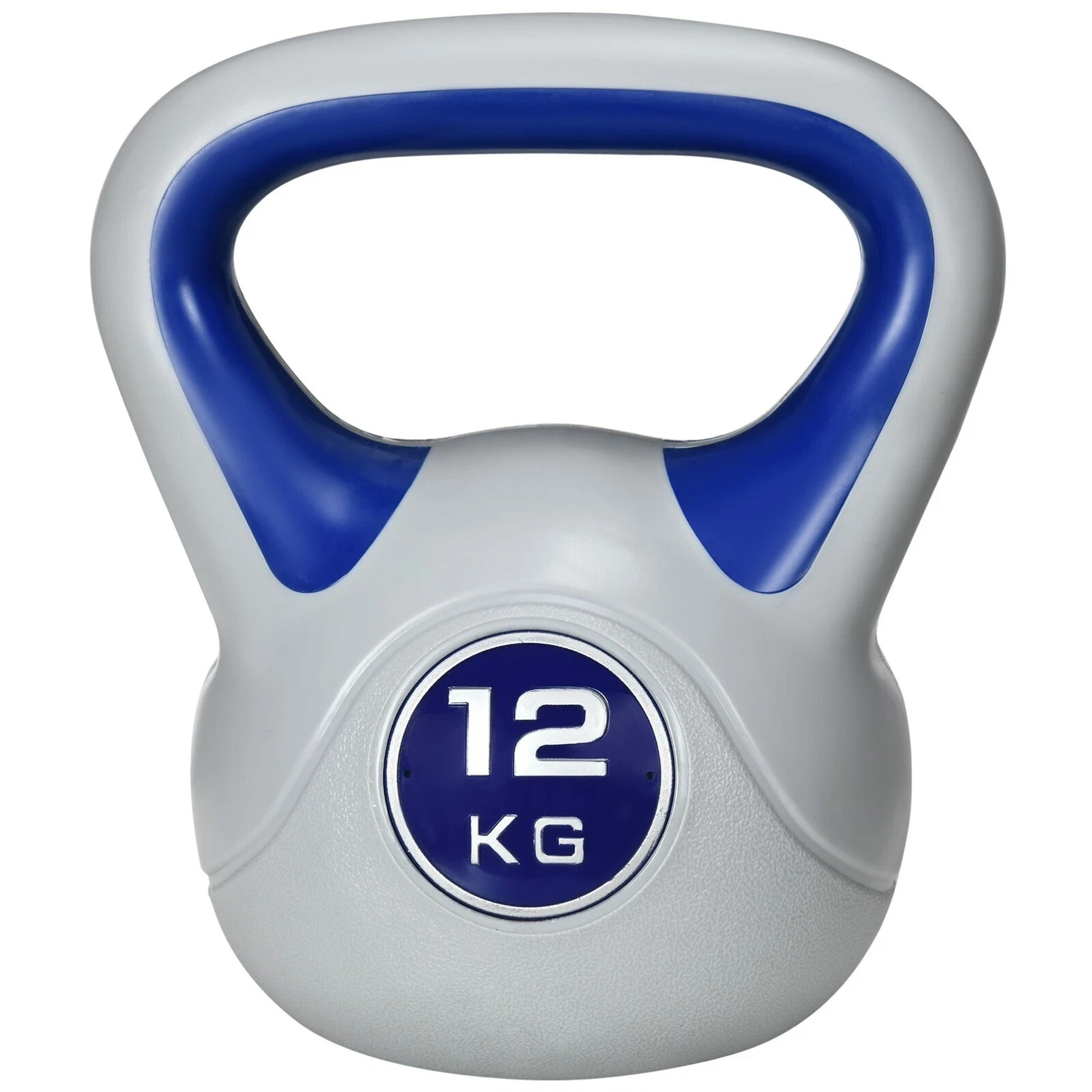 SPORTNOW 12kg Kettle Bell with Handle for Home Gym Dark Blue and Grey