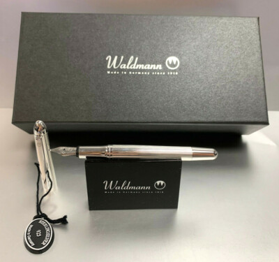Waldmann Pocket Füllhalter Füller 925 Sterling Silber F / M / B wählbar NEU !