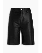 NEW FRAME Womens Black Leather Shorts Size 24...