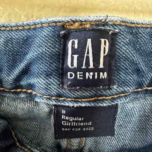 GAP Kids Girls Glitter Hearts Girlfriend Jeans Size 8 - Picture 9 of 10