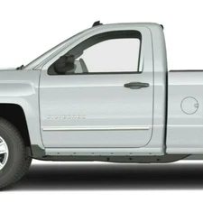 For: GMC Sierra 2DR Regular Cab 2007-2018 Chrome Body Side Moldings #CBM-300-05