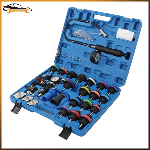 28Pcs Radiator Pressure Tester+Vacuum Cooling System Tool Refill - Foto 3