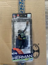 NFL Series 36 Richard Sherman McFarlane Action Figure Seahawks Blue Jersey