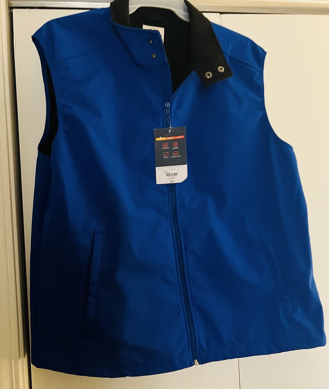 St John's Bay Vest Mens XL Full Zip Sleeveless Outdoor Lightweight Blue, NWT