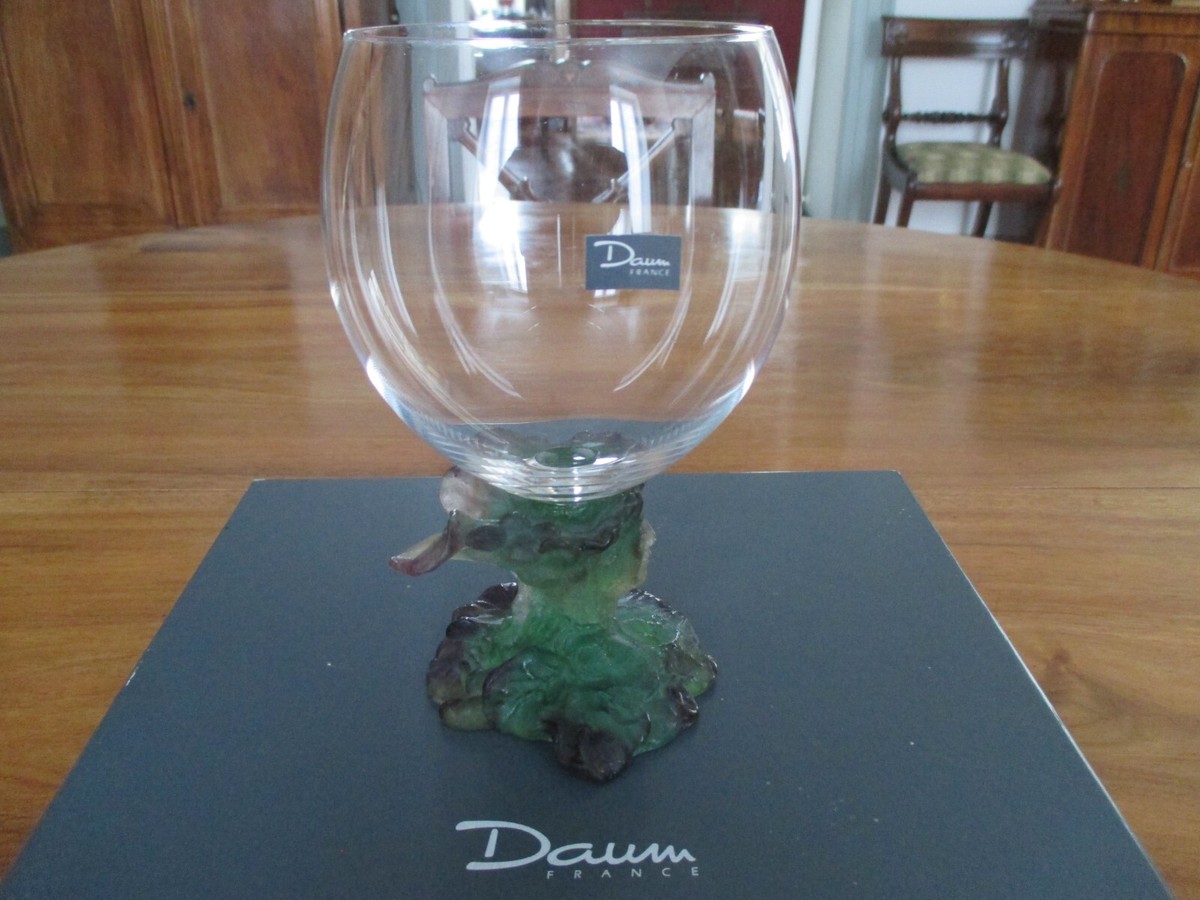 Verres à Vin Daum En Pâte De Verre - Modèle Mimosa En Cristal - Très Bon état (prix à La Pièce)