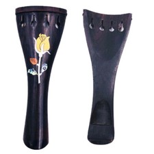 Heban drewno 4/4 Skrzypce Ogon, Inkrustowany Abalone Ogon na skrzypce