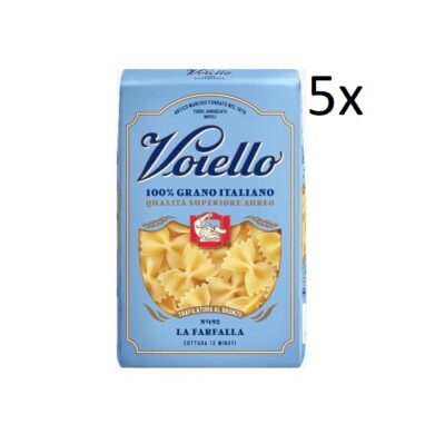 5x Voiello La Farfalla n°192 Pasta 100% Italienischer Weizen 500g