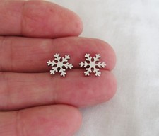 Stainless steel 12mm Snowflake 316L stud earrings.