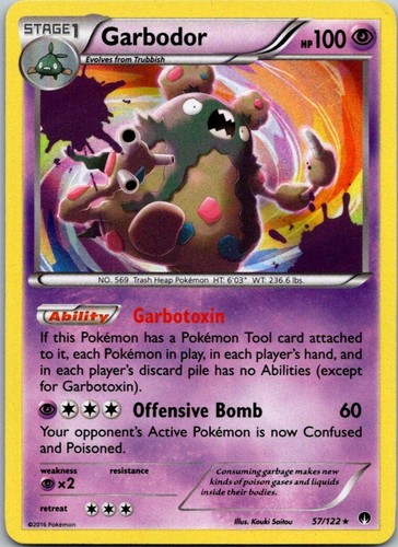 Garbodor Holo 57/122 Pokémon 2016 XY Breakpoint - NM