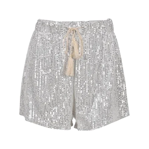 New Women Summer Sequin Shorts High Waist Casual Loose A Line Hot Pants Sparkly - Picture 15 of 20