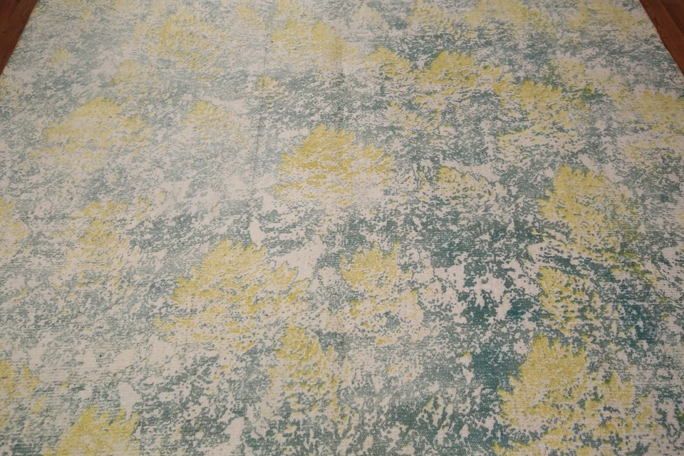 Vibrant Hand-knotted Living Room Square Rug 8x8 ft. Modern Style - Image 4 of 4