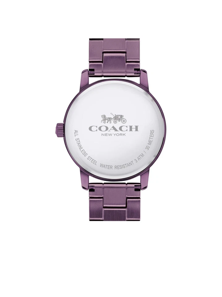 Brand New Coach  Women’s Grand  Purple Dial 36 mm Watch 14502923 - Image 3 of 4