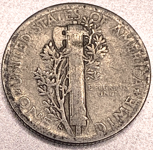 1944-S Mercury Dime 10c VG Very Good 90% Silver - SS447 - Picture 2 of 2
