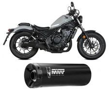 Mivv Exhaust Muffler HR1 Inox black short carbon End HONDA CMX 500 REB 2022 2024