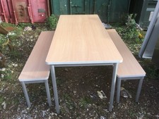 GOPAK Enviro Rectangular Classroom Table + Benches. Length: 180cm