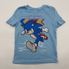 Sonic 3 The Hedgehog T- Shirt Toddler Boys Size 6 Graphic Print Logo. 39574