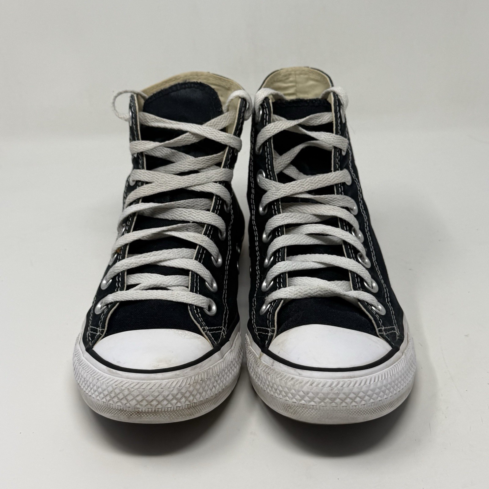 Converse All Star Chuck Taylor Sneakers Womens 9 Black Canvas High Top Shoes thumbnail 7